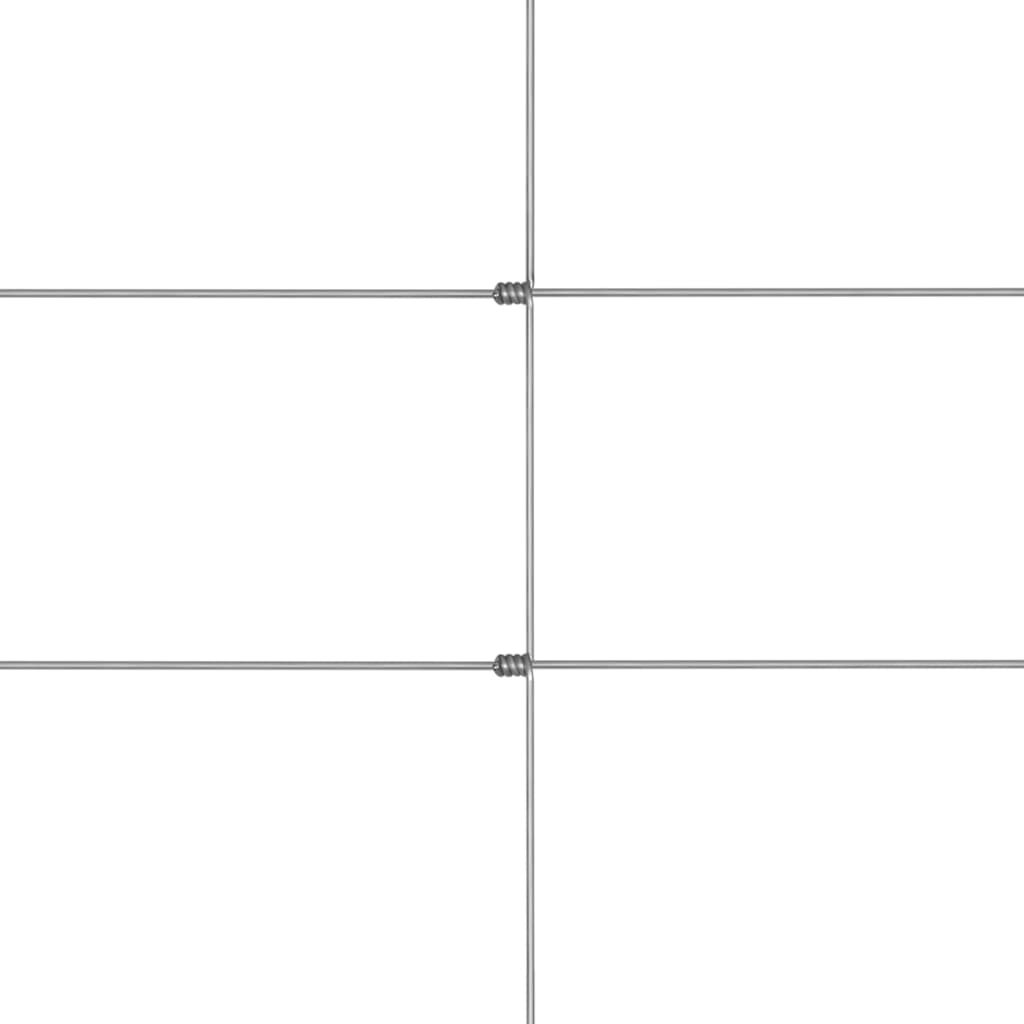 vidaXL Hek 50 m 150 cm gegalvaniseerd staal zilverkleurig - Afbeelding 4