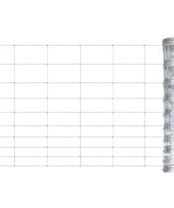 vidaXL Hek 50x1 m gegalvaniseerd staal zilverkleurig