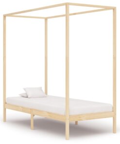 vidaXL Hemelbedframe massief grenenhout 100x200 cm