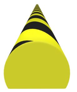 vidaXL Hoekbeschermer 4x3x100 cm PU geel en zwart