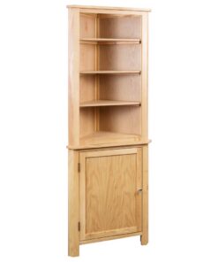 vidaXL Hoekkast 59x36x180 cm massief eikenhout