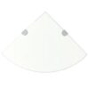 vidaXL Hoekschap met chromen dragers transparant 25x25 cm glas