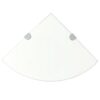 vidaXL Hoekschap met chromen dragers transparant 35x35 cm glas