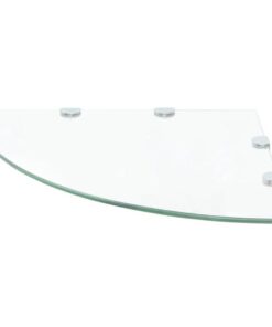 vidaXL Hoekschap met chromen dragers transparant 45x45 cm glas