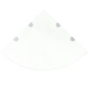 vidaXL Hoekschap met chromen dragers transparant 45x45 cm glas