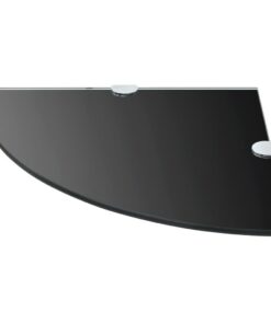 vidaXL Hoekschap met chromen dragers zwart 35x35 cm glas