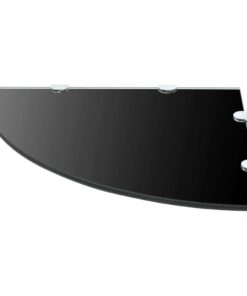 vidaXL Hoekschap met chromen dragers zwart 45x45 cm glas