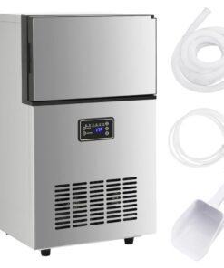 vidaXL IJsblokjesmachine 45 kg / 24 u zilverkleurig