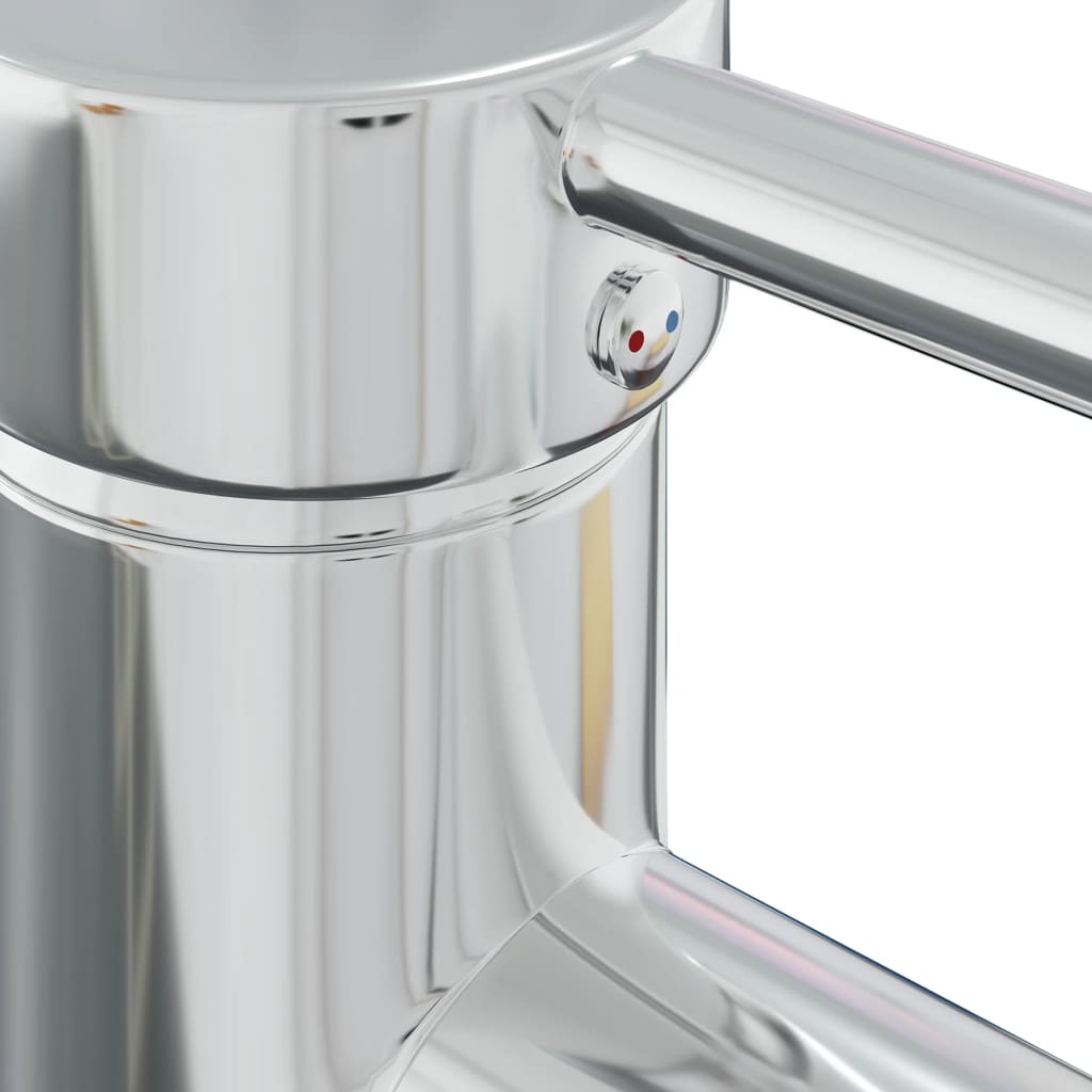 vidaXL Inbouwwastafel met kraan 61x39x18 cm keramiek wit - Image 6