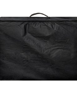 vidaXL Inklapbare massagetafel 2 zones met houten frame (zwart)