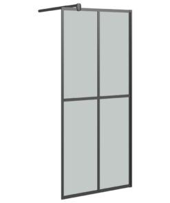 vidaXL Inloopdouchescherm 80x195 cm donker gehard glas