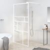 vidaXL Inloopdouchewand 100x195 cm ESG-glas wit