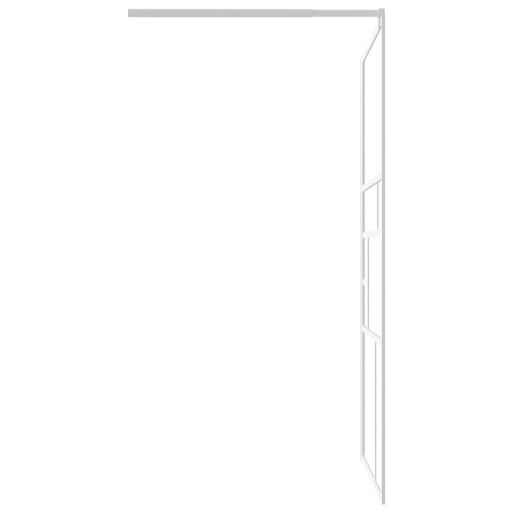 vidaXL Inloopdouchewand 100x195 cm ESG-glas wit - Image 5