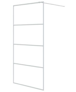vidaXL Inloopdouchewand 100x195 cm transparant ESG-glas wit