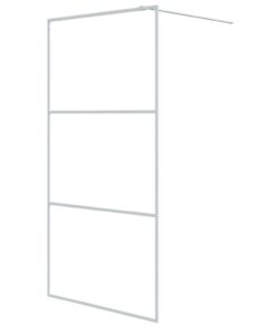 vidaXL Inloopdouchewand 100x195 cm transparant ESG-glas wit