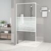 vidaXL Inloopdouchewand 100x195 cm transparant ESG-glas wit