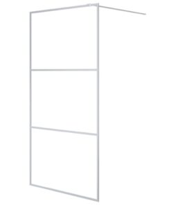 vidaXL Inloopdouchewand 100x195 cm transparant ESG-glas zilverkleurig