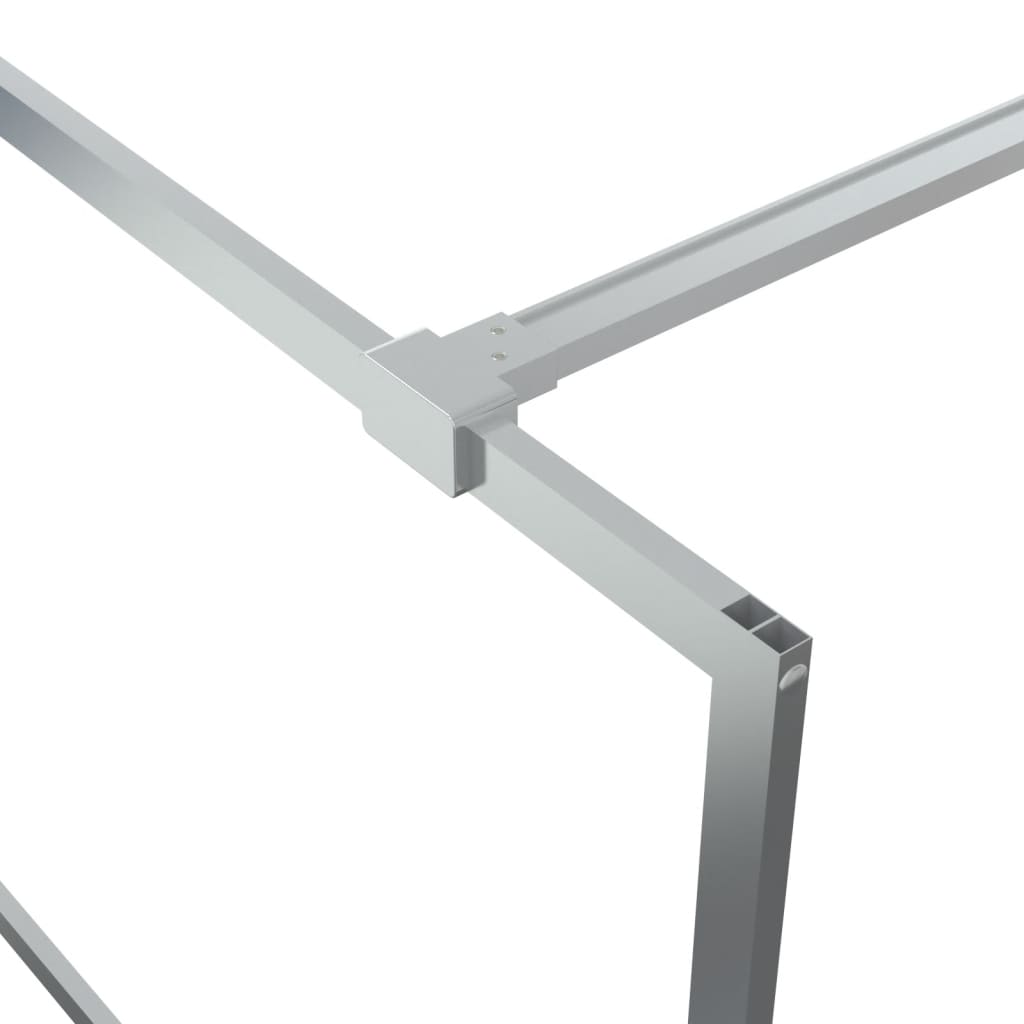vidaXL Inloopdouchewand 100x195 cm transparant ESG-glas zilverkleurig - Image 6