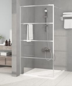 vidaXL Inloopdouchewand 100x195 cm transparant ESG-glas zilverkleurig