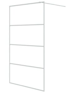 vidaXL Inloopdouchewand 115x195 cm transparant ESG-glas wit