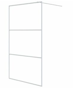 vidaXL Inloopdouchewand 115x195 cm transparant ESG-glas wit