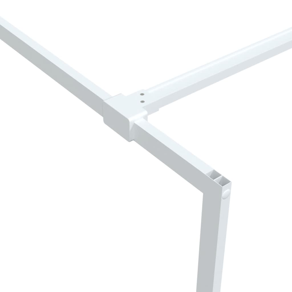 vidaXL Inloopdouchewand 115x195 cm transparant ESG-glas wit - Image 6