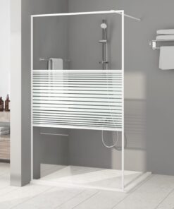 vidaXL Inloopdouchewand 115x195 cm transparant ESG-glas wit