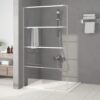 vidaXL Inloopdouchewand 115x195 cm transparant ESG-glas zilverkleurig