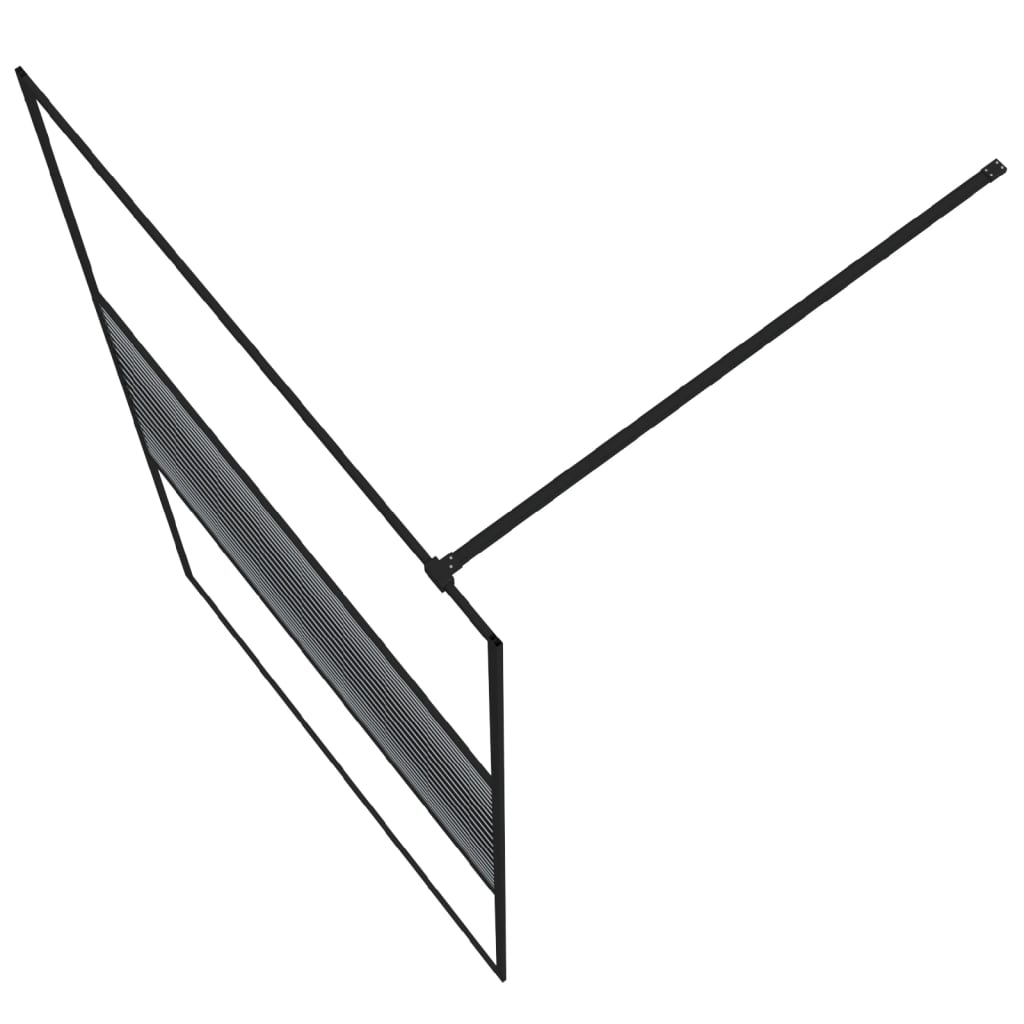 vidaXL Inloopdouchewand 115x195 cm transparant ESG-glas zwart - Afbeelding 5