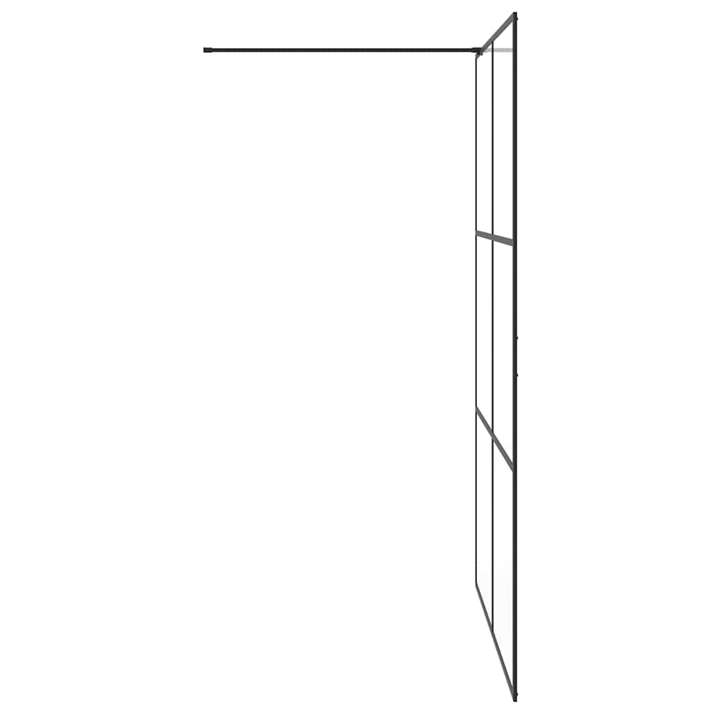 vidaXL Inloopdouchewand 140x195 cm ESG-glas transparant en zwart - Image 5