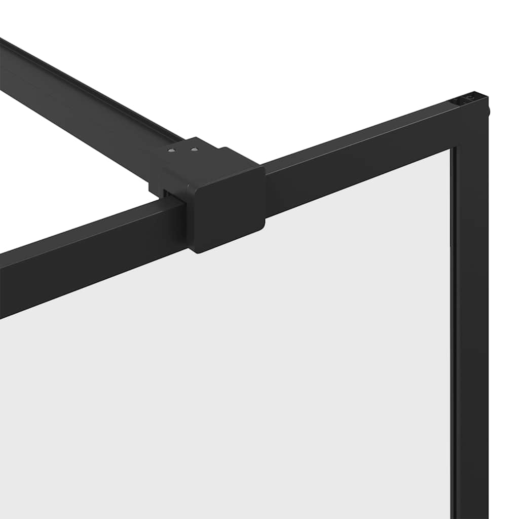 vidaXL Inloopdouchewand 140x195 cm ESG-glas transparant en zwart - Image 7