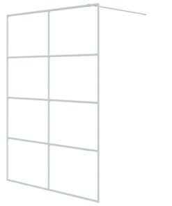 vidaXL Inloopdouchewand 140x195 cm transparant ESG-glas wit