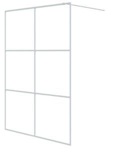 vidaXL Inloopdouchewand 140x195 cm transparant ESG-glas wit