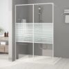 vidaXL Inloopdouchewand 140x195 cm transparant ESG-glas wit