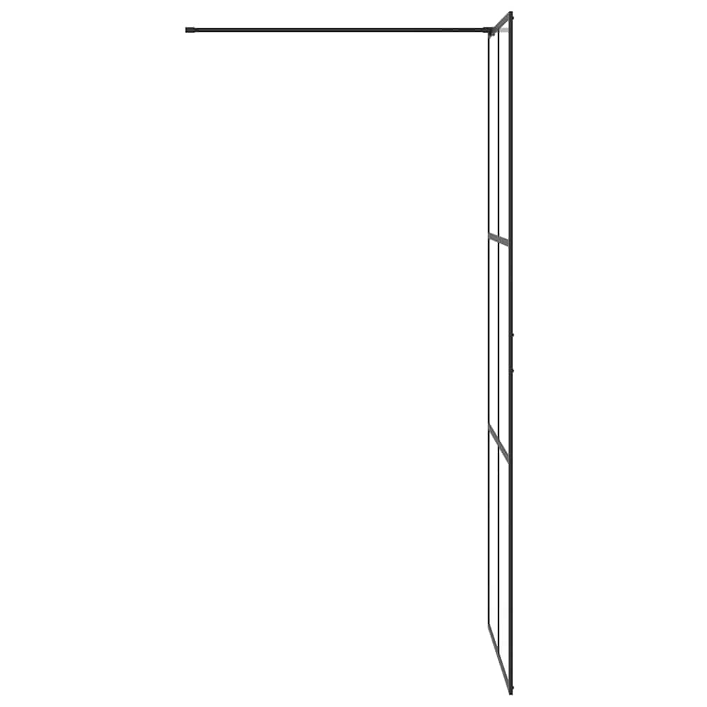 vidaXL Inloopdouchewand 80x195 cm ESG-glas transparant en zwart - Afbeelding 5