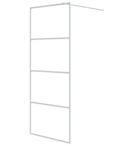 vidaXL Inloopdouchewand 80x195 cm transparant ESG-glas wit