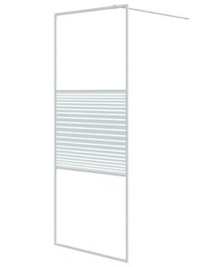 vidaXL Inloopdouchewand 80x195 cm transparant ESG-glas wit