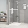 vidaXL Inloopdouchewand 80x195 cm transparant ESG-glas wit