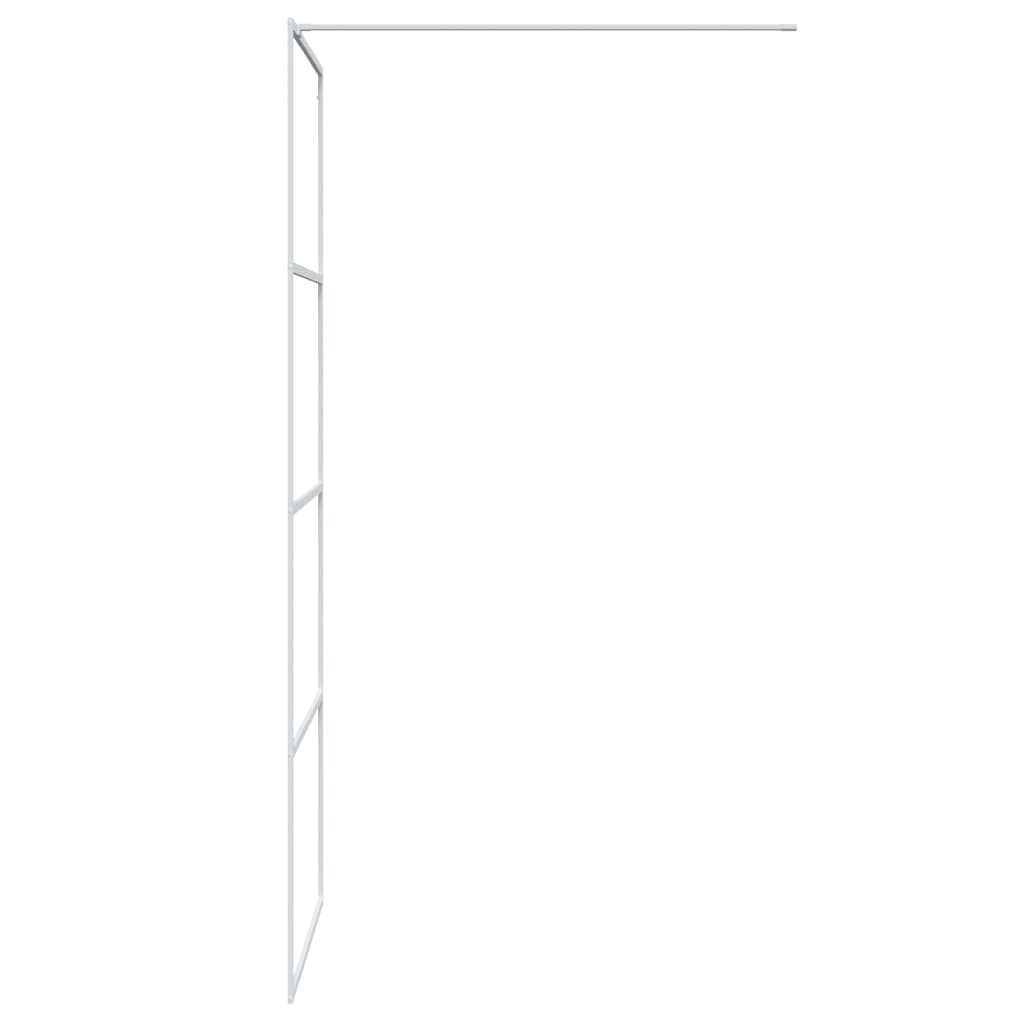vidaXL Inloopdouchewand 80x195 cm transparant ESG-glas wit - Image 4