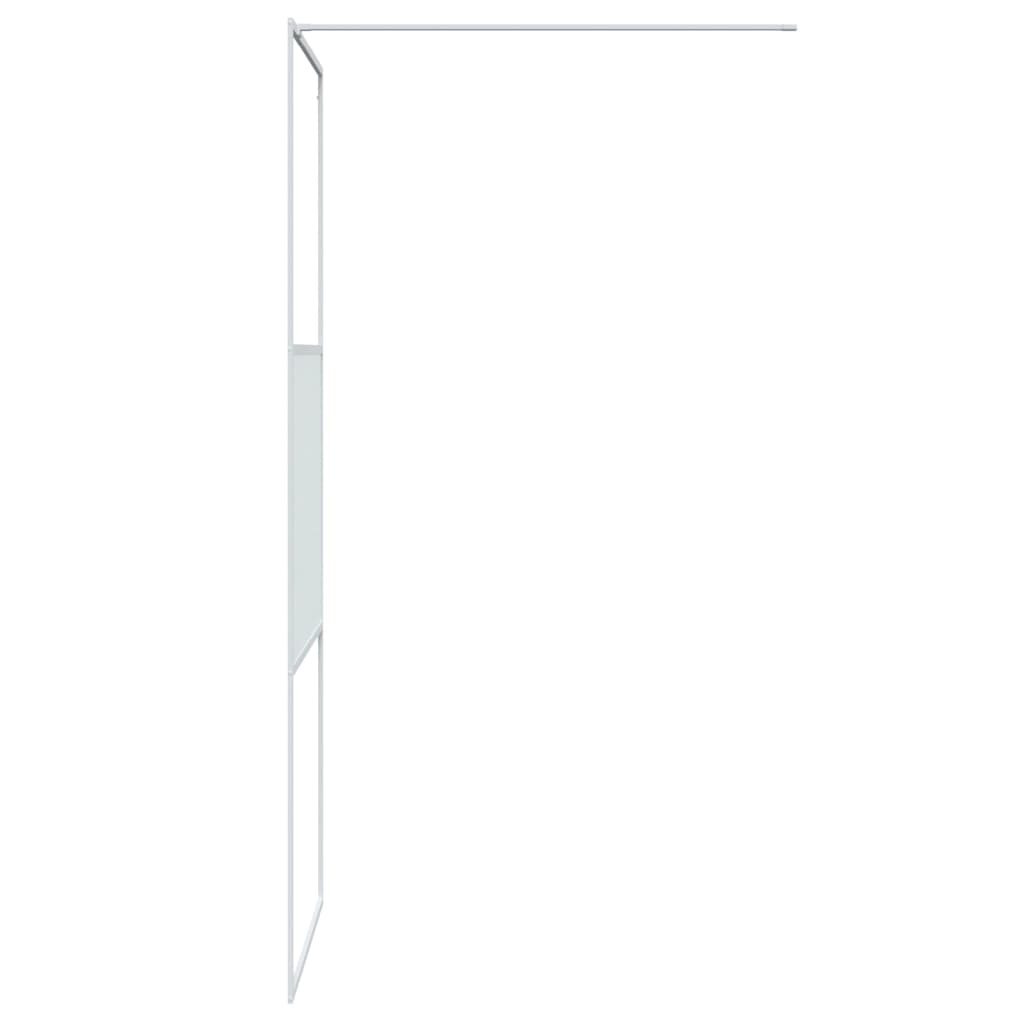 vidaXL Inloopdouchewand 80x195 cm transparant ESG-glas wit - Image 4