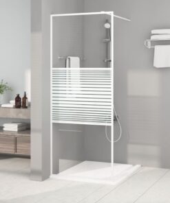 vidaXL Inloopdouchewand 80x195 cm transparant ESG-glas wit
