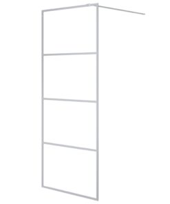 vidaXL Inloopdouchewand 80x195 cm transparant ESG-glas zilverkleurig