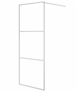 vidaXL Inloopdouchewand 80x195 cm transparant ESG-glas zilverkleurig