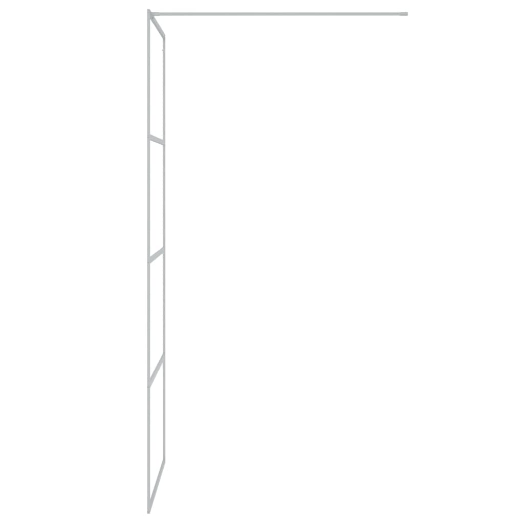 vidaXL Inloopdouchewand 80x195 cm transparant ESG-glas zilverkleurig - Image 4