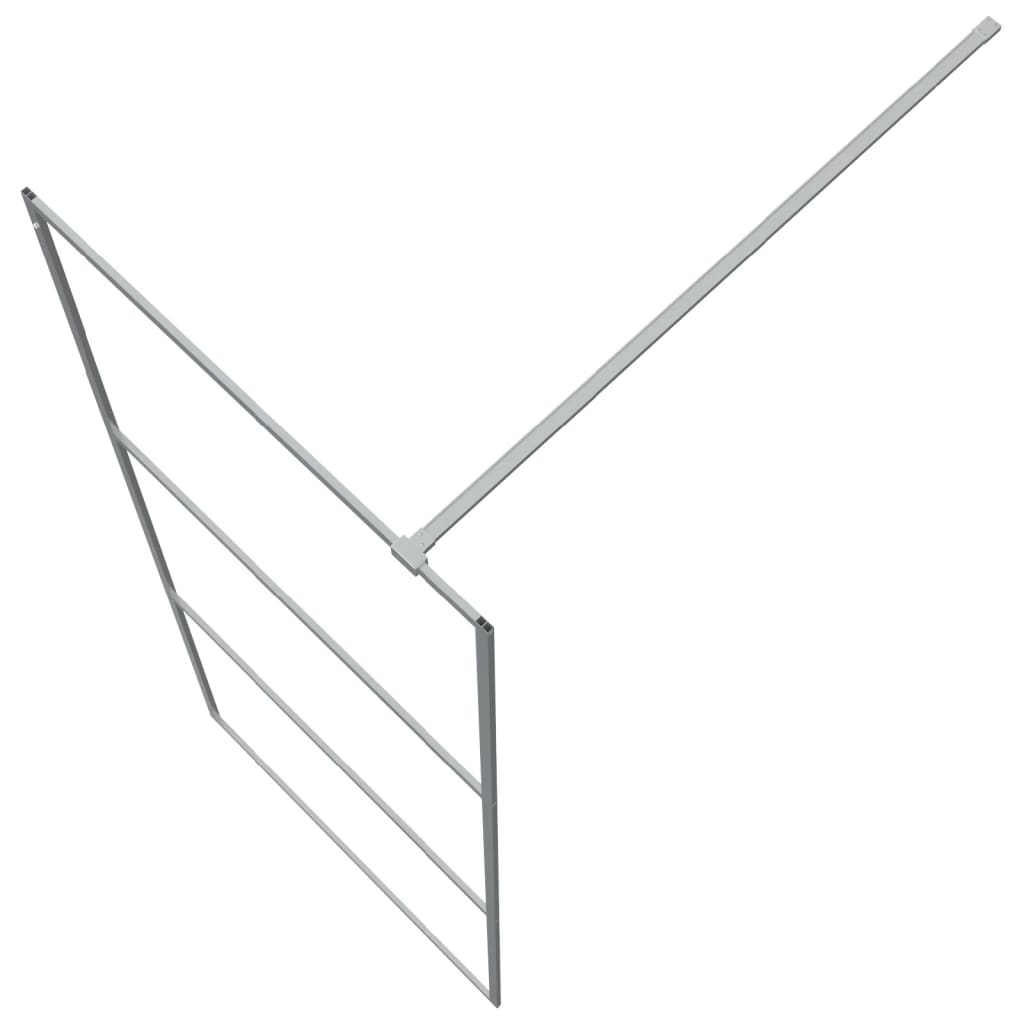 vidaXL Inloopdouchewand 80x195 cm transparant ESG-glas zilverkleurig - Afbeelding 5