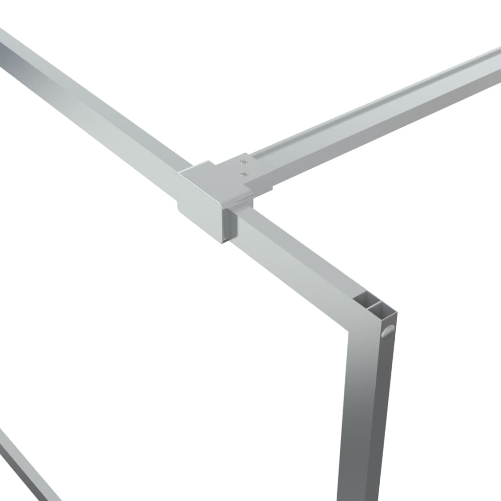 vidaXL Inloopdouchewand 80x195 cm transparant ESG-glas zilverkleurig - Image 6