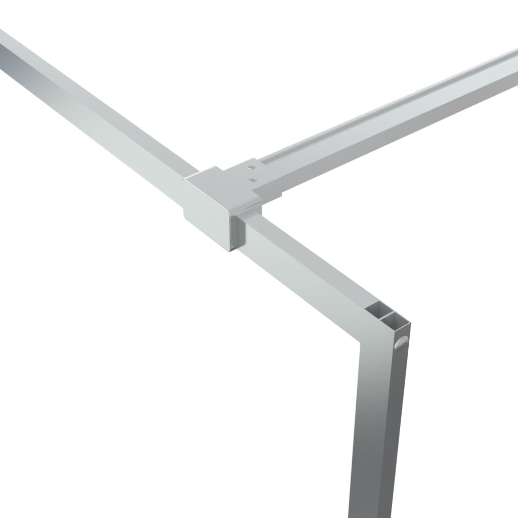 vidaXL Inloopdouchewand 80x195 cm transparant ESG-glas zilverkleurig - Afbeelding 6