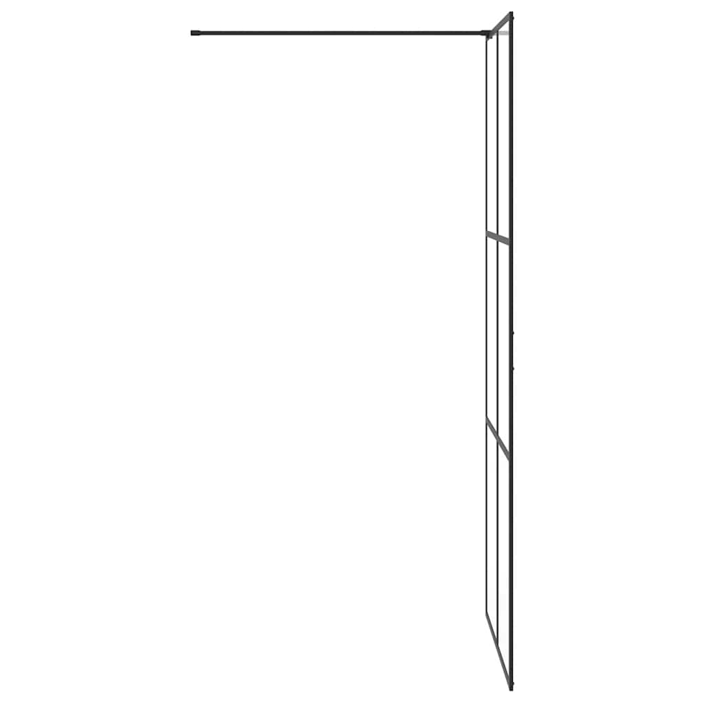 vidaXL Inloopdouchewand 90x195 cm ESG-glas transparant en zwart - Afbeelding 5