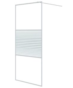 vidaXL Inloopdouchewand 90x195 cm transparant ESG-glas wit