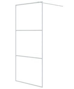 vidaXL Inloopdouchewand 90x195 cm transparant ESG-glas wit